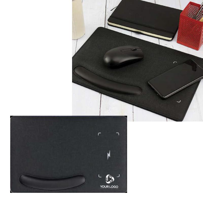 RPET Wireless Charging Mousepad with handrest for support